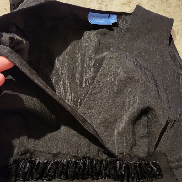 Simply Vera Wang Fit & Flare Sz 14 Womens Dress Side Zip Velvet Waist Band - Picture 5 of 12